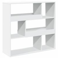 Boekenkast 100x33x156,5 cm bewerkt hout wit - thumbnail