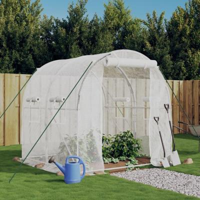 VidaXL Tuinkas met stalen frame 4 m² 2x2x2 m