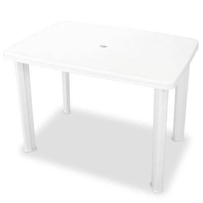 Tuintafel 101x68x72 cm kunststof wit