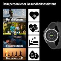 Smartwatch beafon WATCH 401 43 mm 1,43" Zwart Zilverkleurig - thumbnail