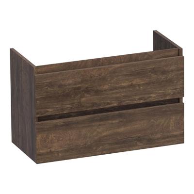 Brauer Joy - Onderkast Ondiep - 80 cm - met 2 Softclose Lades Greeploos en 1 Sifon Uitsparing - Grove