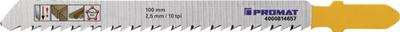 Promat/Tecwerk Decoupeerzaagblad | totale lengte 100 mm | tandverdeling 2,5 mm dikte 1,27 mm | HCS | 5 stuks / kaart - 4000814657