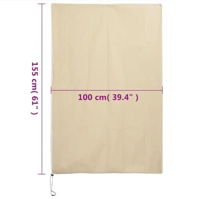VidaXL Plantenhoezen met ritssluiting 4 st 70 g/m² 1x1,55 m