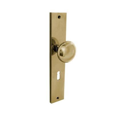 Intersteel | Knop op schild | Rechthoekig | PVD Messing Intersteel | Knop op schild | Rechthoekig | PVD Messing