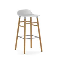 Normann Copenhagen Form Barkruk Low 75 cm - Eiken - Wit - thumbnail