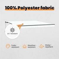 VidaXL Inklapbaar zonnescherm wit 400 × 300 cm polyester en staal - thumbnail