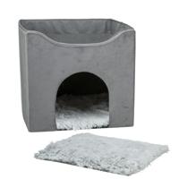 Trixie kattenhuis harvey grijs-wit / zwart - thumbnail