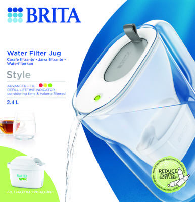 Brita Style Waterfilterkan Grijs + 1 Maxtra Filterpatroon Brita Style Waterfilterkan Grijs + 1 Maxtra Filterpatroon