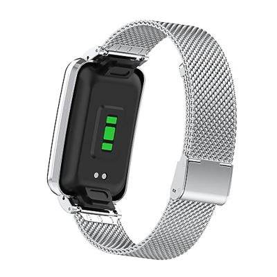 Milanese bandje met case - Zilver - Xiaomi Smart band 7 Pro Milanese bandje met case - Zilver - Xiaomi Smart band 7 Pro