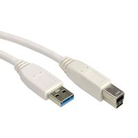 VALUE USB 3.2 Gen 1 kabel, type A-B, wit, 0,8 m - thumbnail