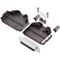 TRU COMPONENTS TCDPPK25BKDMSK 7709460 D-sub female connectorset 180 ° Aantal polen: 25 Soldeerkelk 1 stuk(s) - thumbnail