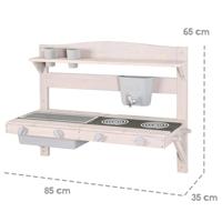 roba Houten speelgoed keuken om op te hangen (85x35x65, Grijs) - thumbnail