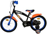 Hot wheels 16 inch fiets zwart/oranje/blauw 31656 - thumbnail