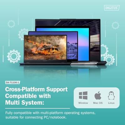 Digitus DA-71106-1 SATA-HDD-behuizing 2.5 inch, 3.5 inch USB, USB-C, USB-C 2.0, USB-C 3.1 Gen 1, USB-C 3.2 Gen 1