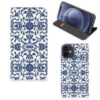 iPhone 12 Mini Smart Cover Flower Blue - thumbnail