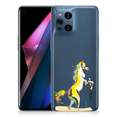 OPPO Find X3 | X3 Pro Telefoonhoesje met Naam Horse Color OPPO Find X3 | X3 Pro Telefoonhoesje met Naam Horse Color