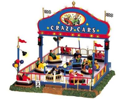 Kersthuisje Crazy cars LEMAX - Lemax