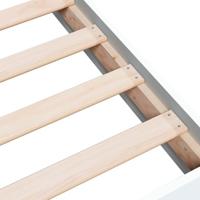Bedframe bewerkt hout wit 75x190 cm - thumbnail