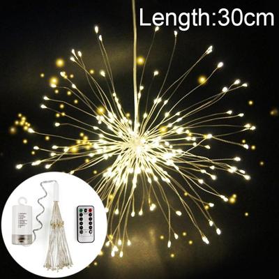 30cm explosie bal Fireworks Copper Wire LED String Light 150 LEDs batterijen vak LED decoratieve Light met afstandsbediening (wit licht)