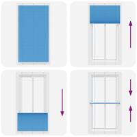 Pliss rolgordijn 110x200cm stofbreedte 109,4cm polyester blauw - thumbnail