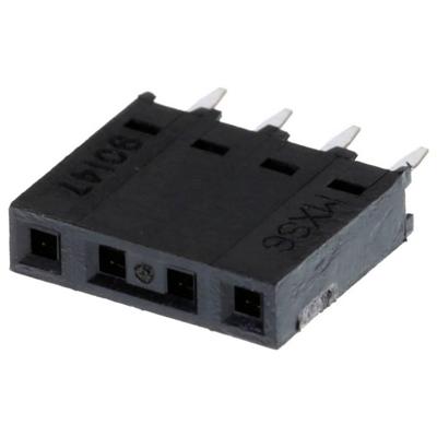 Molex 901471104 Female header, inbouw (standaard) Totaal aantal polen: 4 Rastermaat: 2.54 mm Inhoud: 1 stuk(s) Tube