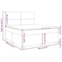 Boxspring met matras fluweel zwart 180x200 cm - thumbnail