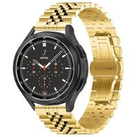 By Qubix - Stalen band - Goud - Compatible met Garmin Vivomove 3 / HR/Luxe/Sport/Style/Trend - Compatible Garmin bandje - Bandbreedte: 20mm - thumbnail