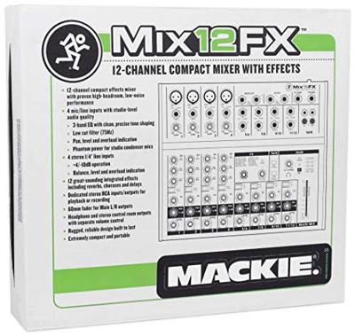 Mackie MIX12FX Console-mengpaneel Aantal kanalen:12