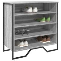 VidaXL Schoenenkast 80x38x78 cm bewerkt hout grijs sonoma eikenkleurig - thumbnail