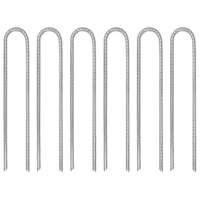 VidaXL Tentharingen 6 st u-vormig ø7 mm 30 cm gegalvaniseerd staal VidaXL Tentharingen 6 st u-vormig ø7 mm 30 cm gegalvaniseerd staal