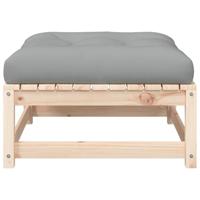Tuinvoetenbank met kussen massief grenenhout - thumbnail