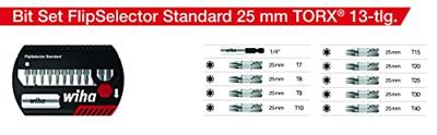 Wiha Bitset FlipSelector Standard 25 mm TORX® 14-delig 1/4" C6,3 - 39124 - 39124 - thumbnail