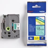 Labeltape Brother TZe, TZ TZe-741 PET Tapekleur: Groen Tekstkleur:Zwart 18 mm 8 m - thumbnail