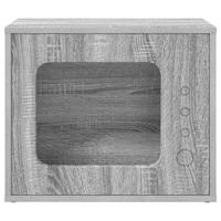 Kattenhuis Grijs Sonoma 51 x 30 x 42 cm Bewerkt hout - thumbnail