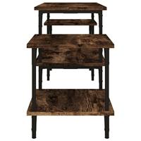 Tv-meubel 117x35x52 cm bewerkt hout gerookt eikenkleurig - thumbnail