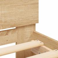 Bedframe met hoofdeinde en LED sonoma eikenkleurig 120x200 cm - thumbnail
