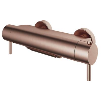 Badkraan Hotbath Cobber Thermostaat Waterval Uitloop Geborsteld Koper Living Colours