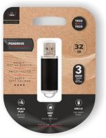 USB stick Tech One Tech TEC3008-32 Zwart 32 GB - thumbnail