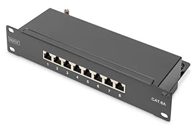 Digitus DN-91608S-EA 8 poorten Patchpaneel 254 mm (10) CAT 6A 1 HE Meerdere kleuren Ingericht Digitus DN-91608S-EA 8 poorten Patchpaneel 254 mm (10) CAT 6A 1 HE Meerdere kleuren Ingericht