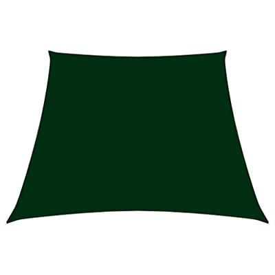 VidaXL Zonnezeil trapezium 2/4x3 m oxford stof donkergroen