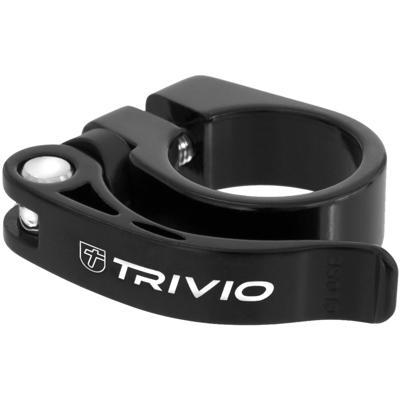 Trivio - zadelpenklem aluminium zwart 31.8mm quick release