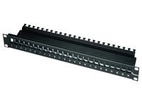 Telegärtner 100021497 24 poorten Netwerkpatchpaneel 483 mm (19) CAT 6A 1 HE Zwart Niet ingericht - thumbnail