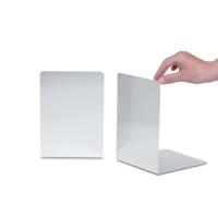 Boekensteun maul 16x15x21cm aluminium zilver - thumbnail