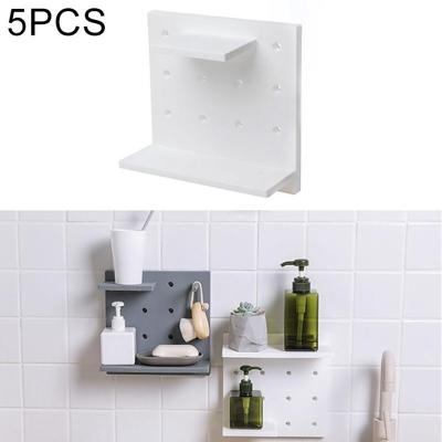 5 STKS kunststof Board woonkamer badkamer keuken wanddecoratie opslag plank (wit)