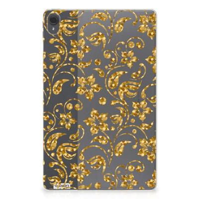 Lenovo Tab P11 | P11 Plus | Siliconen hoesje | Gouden Bloemen Lenovo Tab P11 | P11 Plus | Siliconen hoesje | Gouden Bloemen