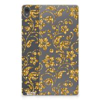 Lenovo Tab P11 | P11 Plus | Siliconen hoesje | Gouden Bloemen - thumbnail