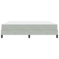 Boxspringbed met matras Lichtgrijs 180 x 200 cm Fluweel - thumbnail