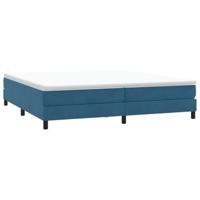Boxspring zonder matras fluweel donkerblauw 200x210 cm - thumbnail
