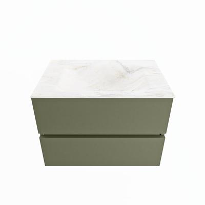 MONDIAZ VICA-DLUX 70cm badmeubel onderkast Army 2 lades. Inbouw wastafel CLOUD midden 1 kraangat, kleur Ostra. MONDIAZ VICA-DLUX 70cm badmeubel onderkast Army 2 lades. Inbouw wastafel CLOUD midden 1 kraangat, kleur Ostra.