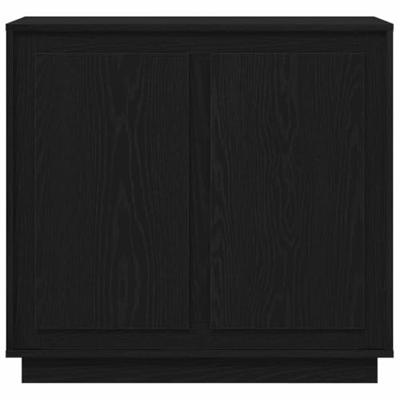 Dressoir Zwart Eiken 80 x 40 x 75 cm Bewerkt hout